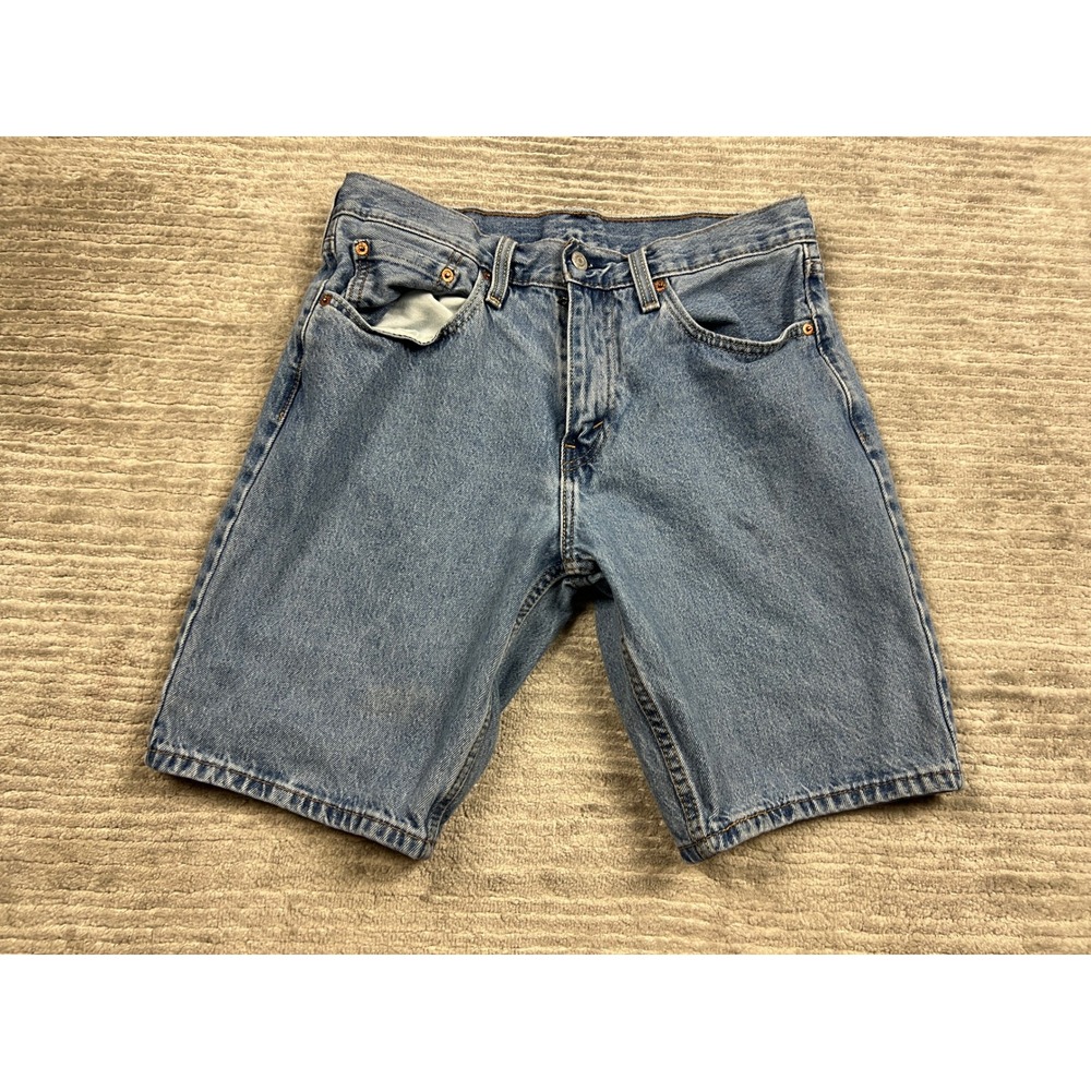 Levi's Denim Shorts Mens 32 Blue 405 Standard Fit Medium Wash 100% Cotton